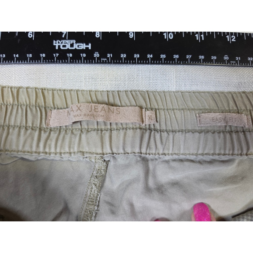Max Jeans Easy Fit Tencel Joggers Tan Khaki Drawstring Pants XL - Picture 3 of 8